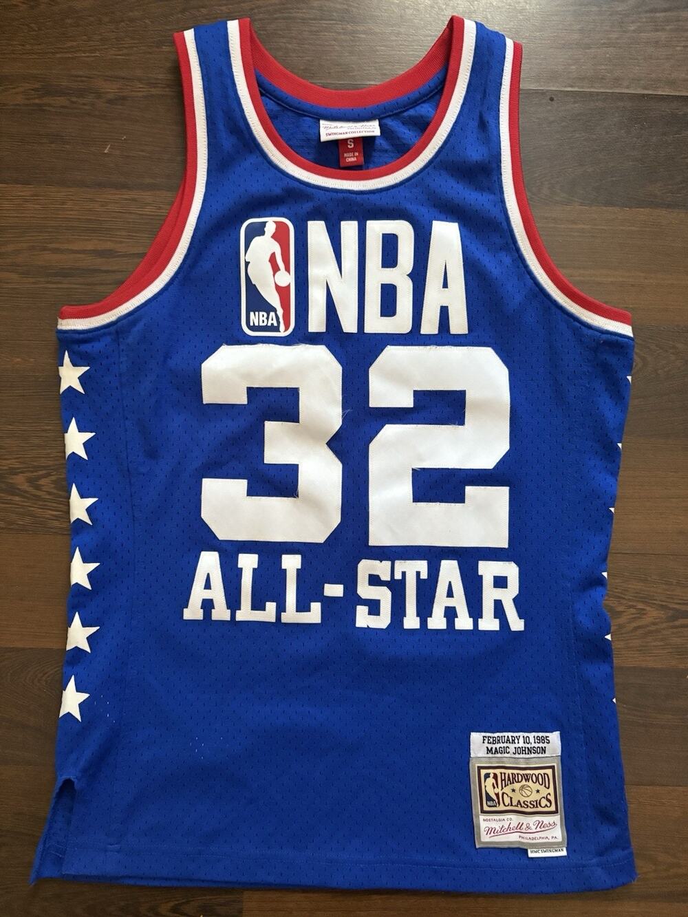 Magic Johnson #32 1985 NBA All-Star Jersey Mitchell & Ness HWC SZ S
